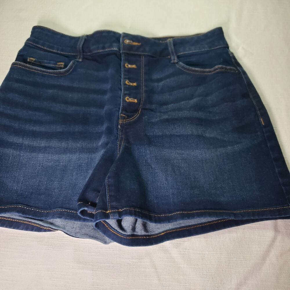 Nine West Womens Blue Denim Jean Shorts Size 10 Casual Summer Bottoms Medium